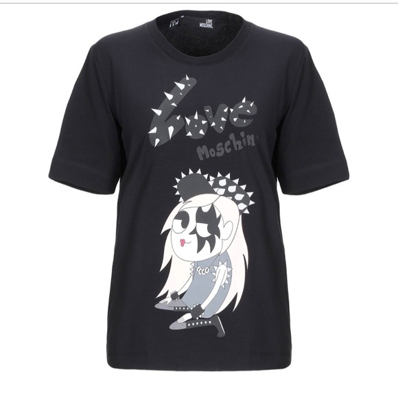 Love Moschino Tops - Love Moschino Black Graphic T-Shirt (NWOT)